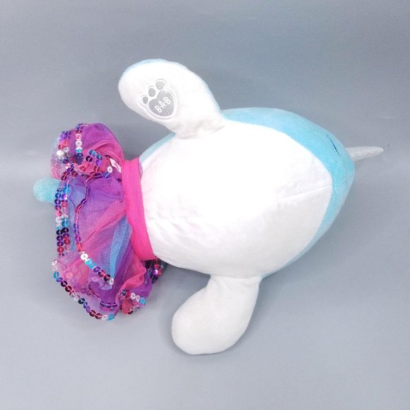 Build A Bear BAB Narwhal Whale Tutu Plush Blue 17" - Picture 5 of 11